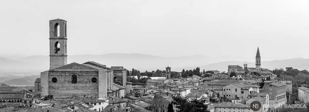 Panoramic view of Perugia